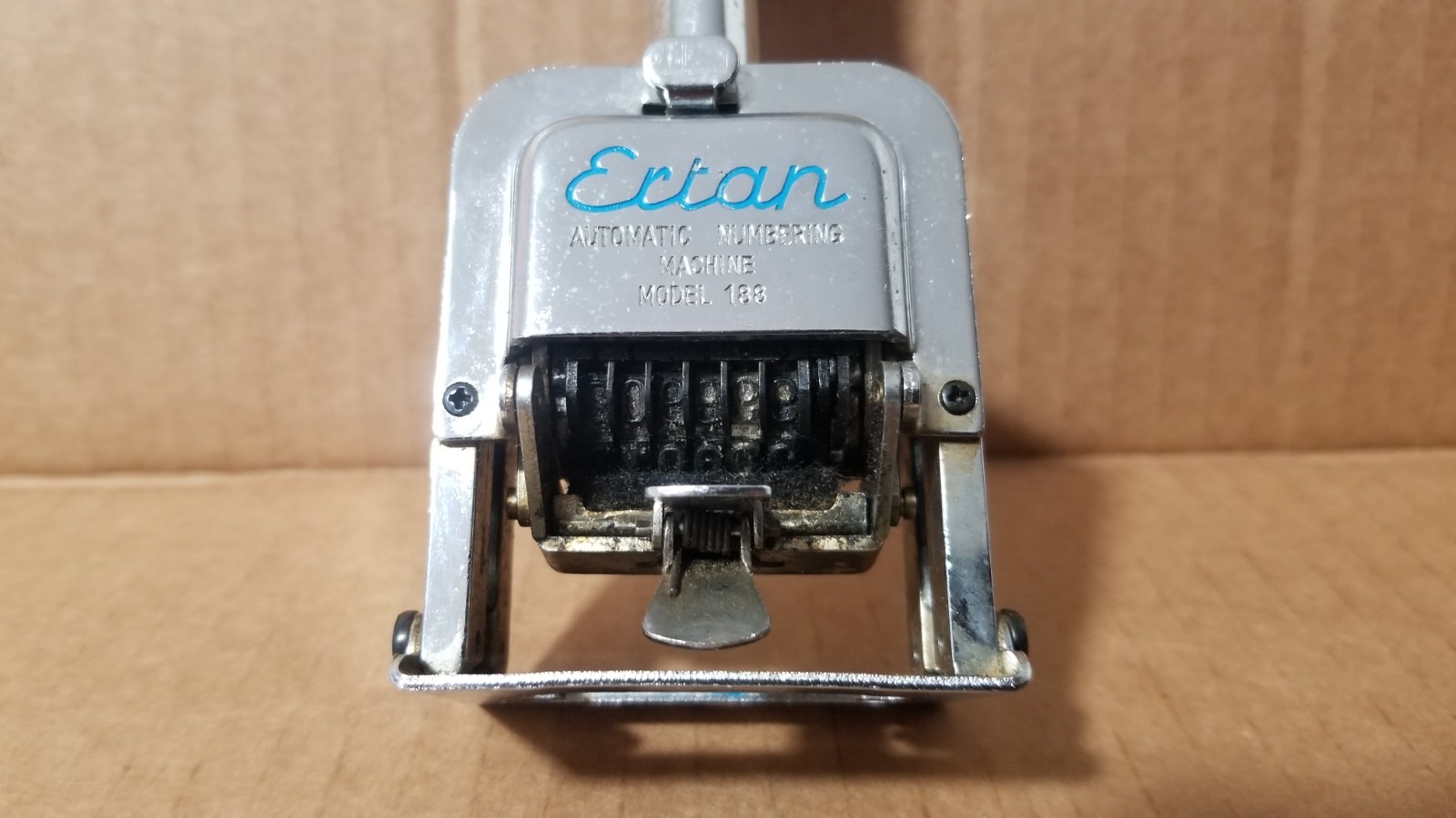 Vintage Ertan Model 188 Automatic Numbering Machine Working VGC
