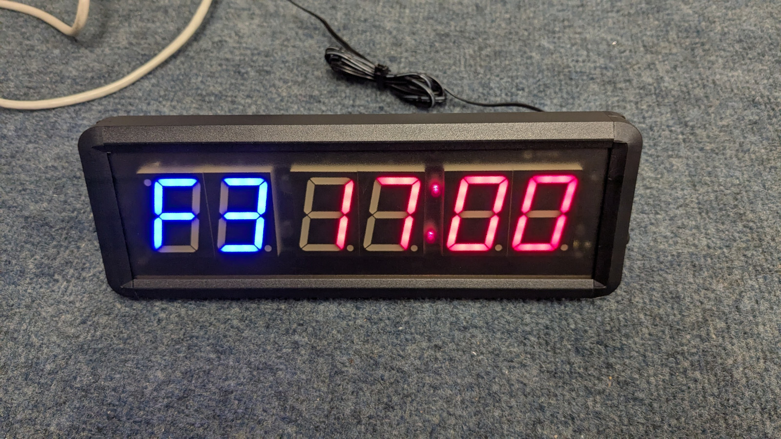 Vehipa LED Fitness Training Timer Stopwatch Wall Clock with Remote (TS0615-BRW)