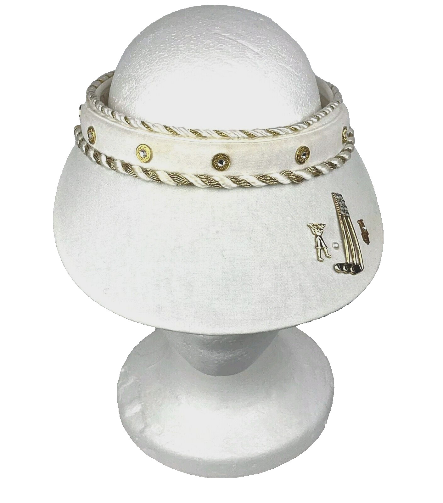 Golf Hat Visor Women's Gold Charm Golf Dixie J Designs El Centro CA
