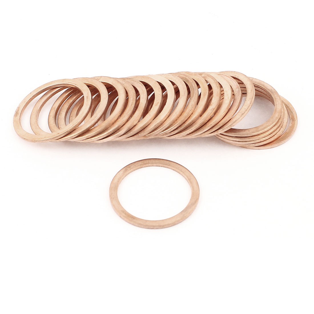 20Pcs 24mmx30mmx1.5mm Copper Crush Washer Flat  Oil Drain Gasket