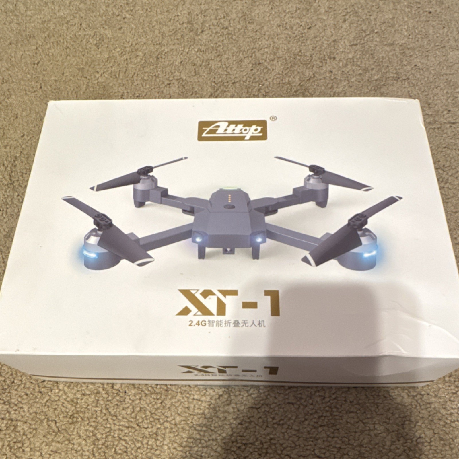 Attop XT-1 Foldable RC Quadcopter Toy Grade Drone Kit with Controller