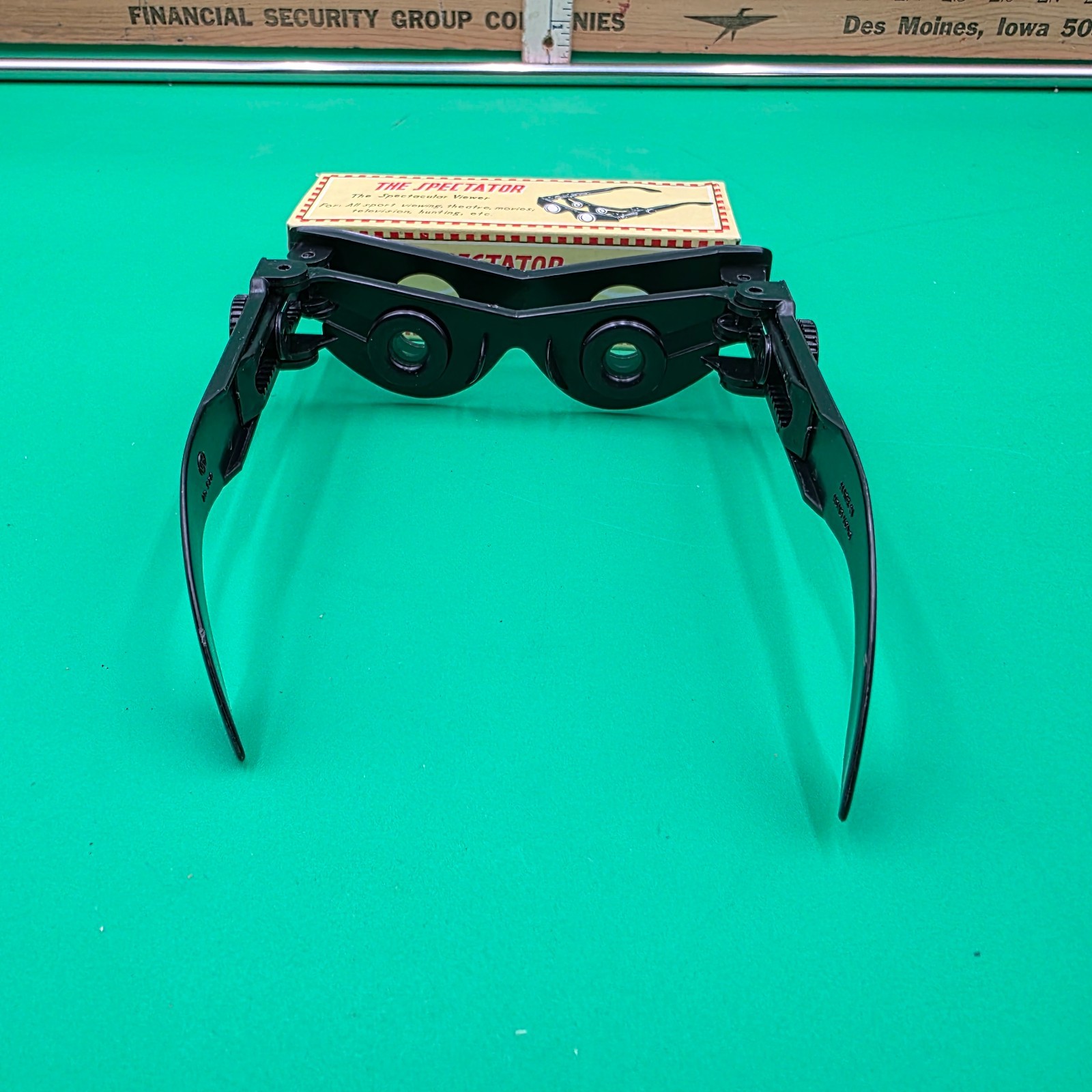 Vintage The Spectator Binocular Glasses Black Compact Viewer with Original Box