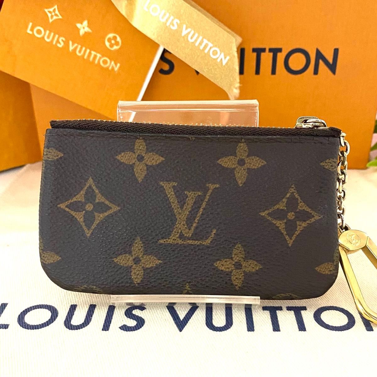 Louis Vuitton Pochette Cle Monogram Coin Case Brown