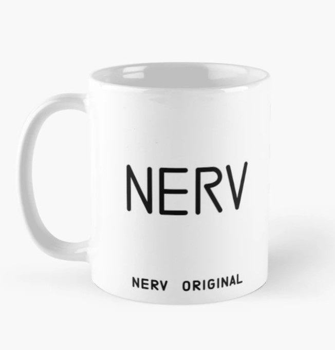 Evangelion Anime Mug Shinji Asuka Misato Ritsuko Nerv White Ceramic Cup 11oz