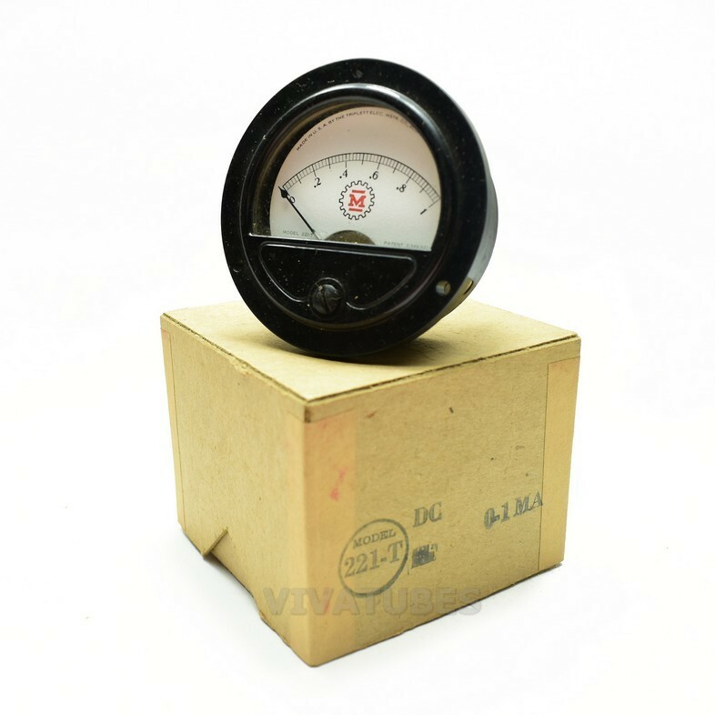 NOS NIB 221-T Round DC Volt Panel Meter 0-1 Milliamps Range VDC 2 1/2" Ammeter