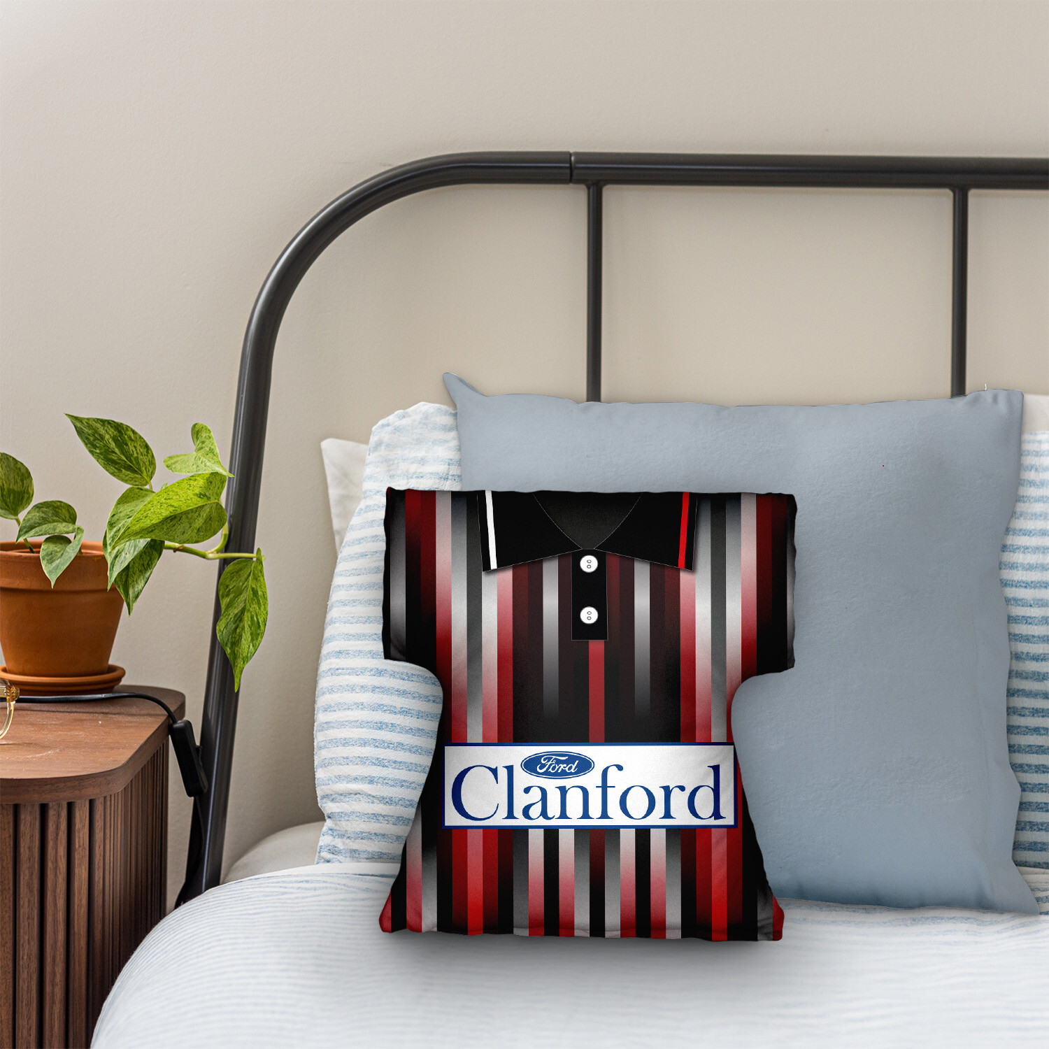 St Mirren 1994 Away Shirt Personalised Retro Football Shirt Shaped Cushion