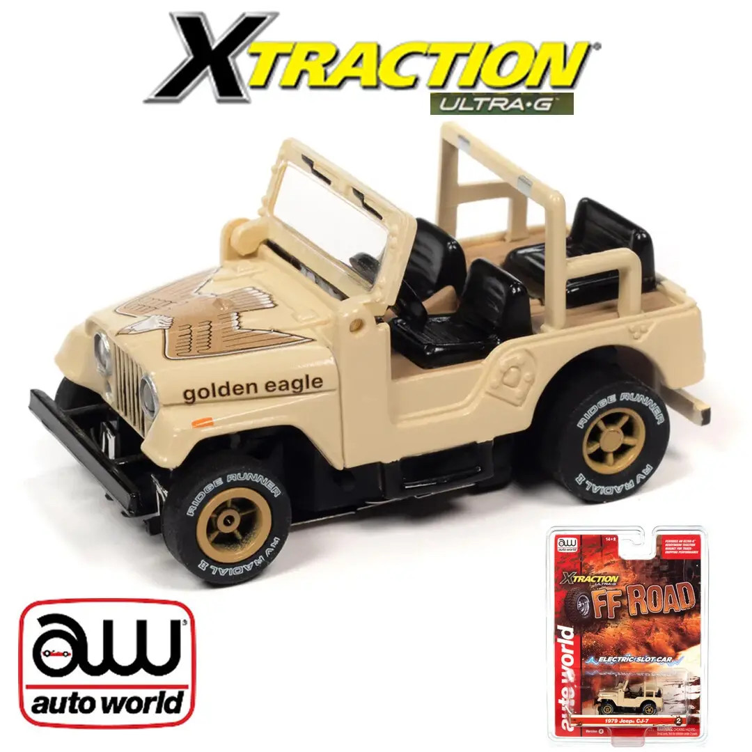 SC388A-2 Auto World Xtraction 1979 Jeep CJ-7 HO Scale Slot Car