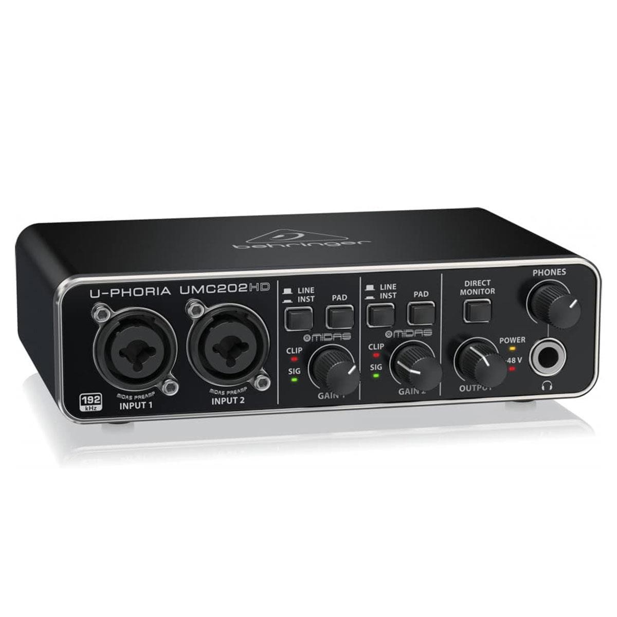 Behringer U-Phoria UMC202HD USB Audio Interface - USB 2.0 Audio Interface USB Au