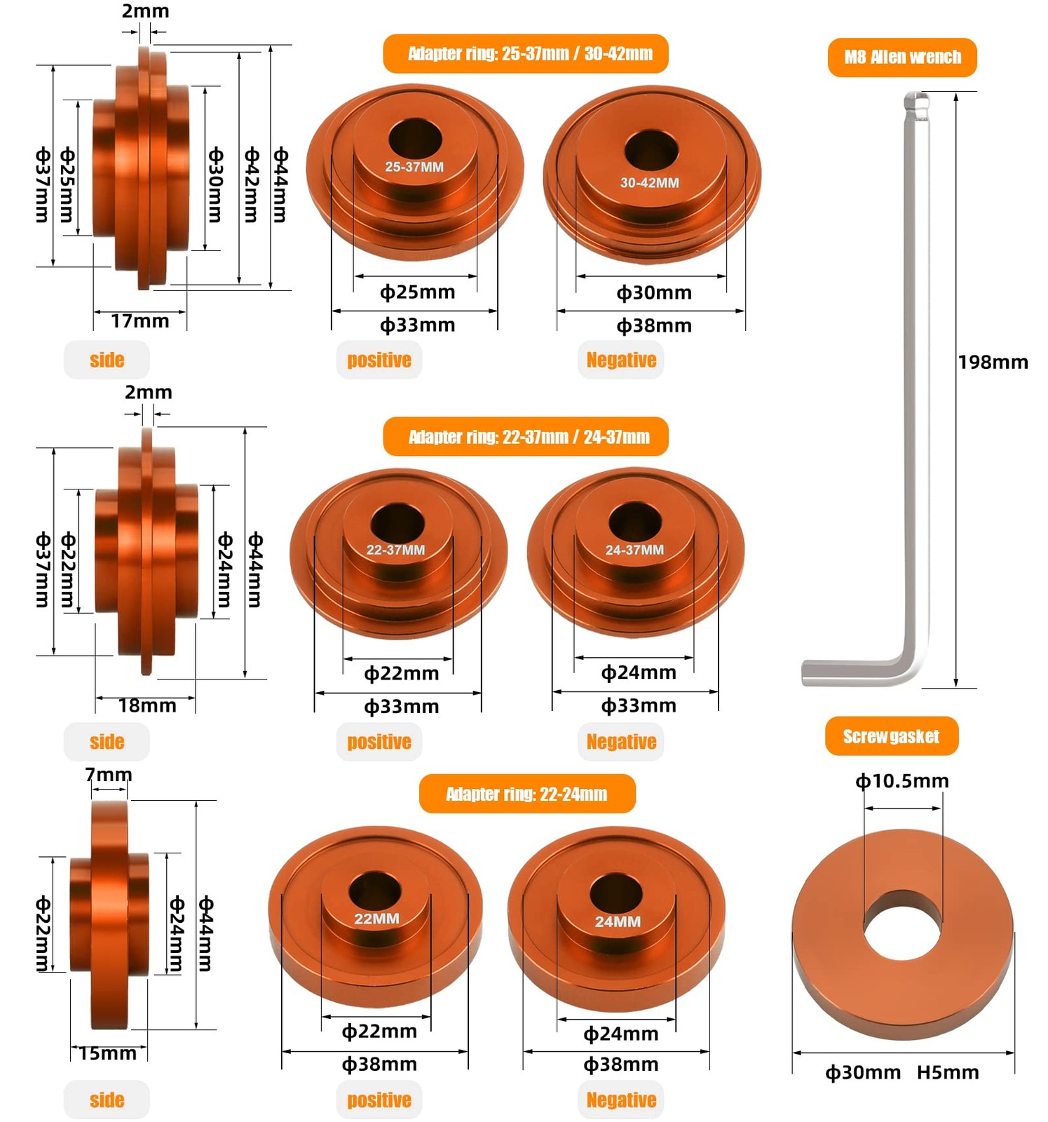 OugeWood Large, PRO Press-Fit Bottom Bracket Installation/Removal Tool