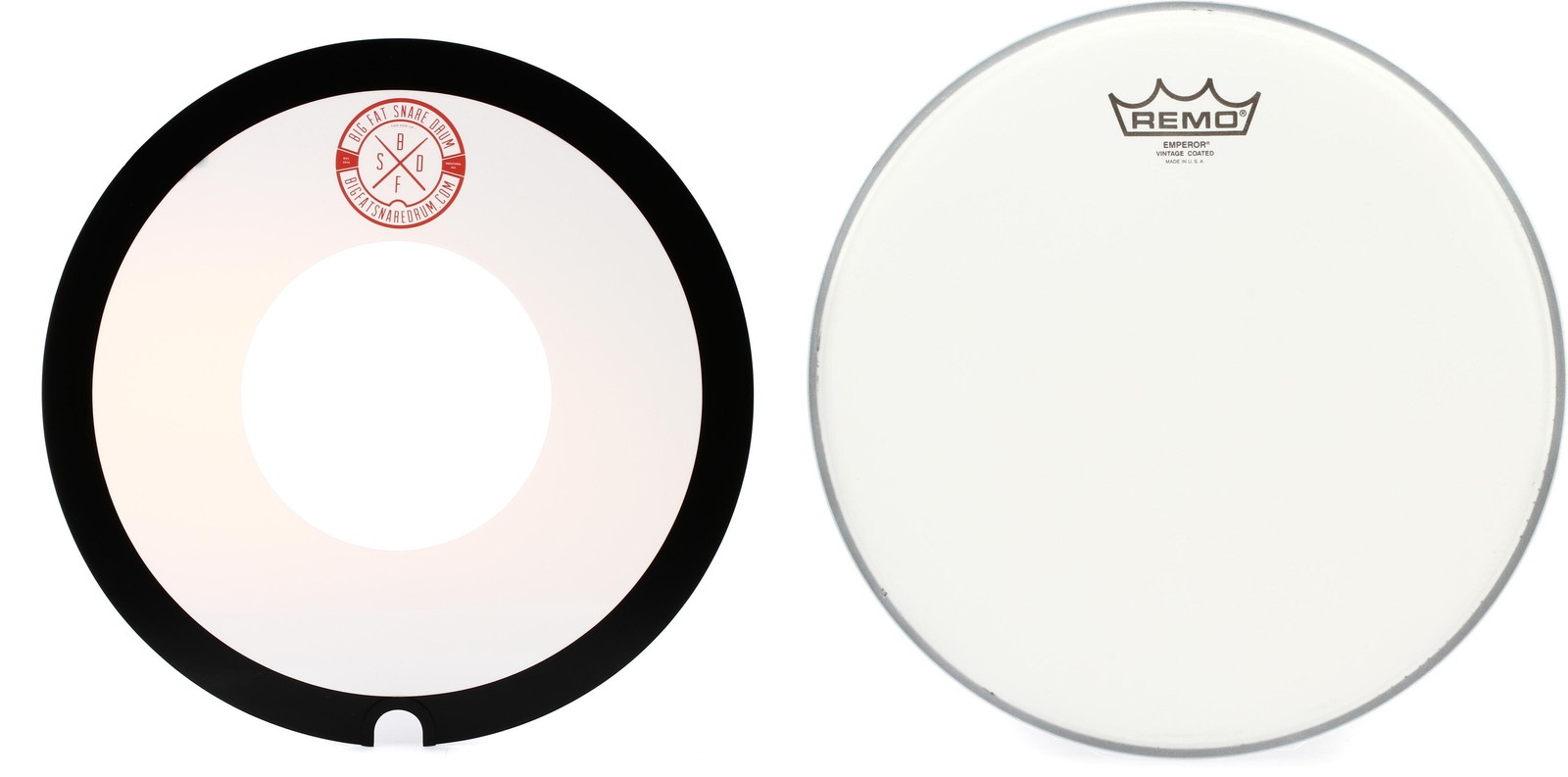 Big Fat Snare Drum Steve's Donut - 14 inch + Remo VE-0112-00- Value Bundle