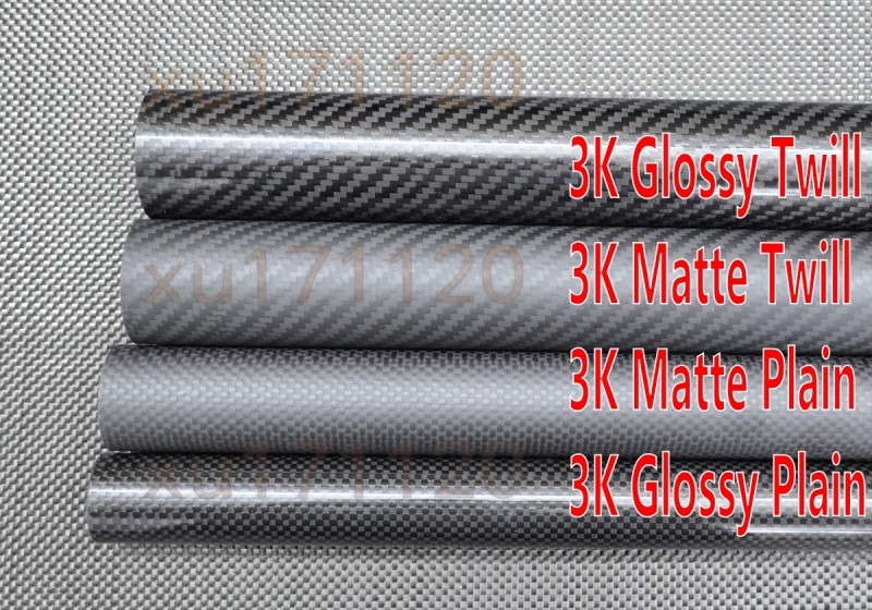 3K Carbon Fiber Tube/Tubing X 500mm 10mm 11 12mm 13 14 15mm 16mm 17 18mm 19 20mm