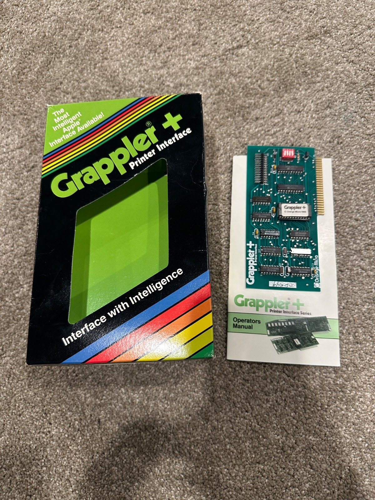Orange Micro Grappler Plus + Printer Interface Card Vintage UNTESTED