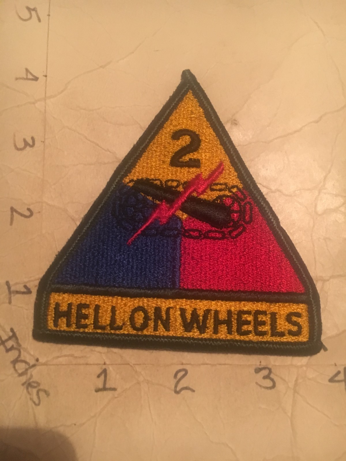 US Army 2nd Armored Division merrowed edge Patch 8/8/25 with attached tab