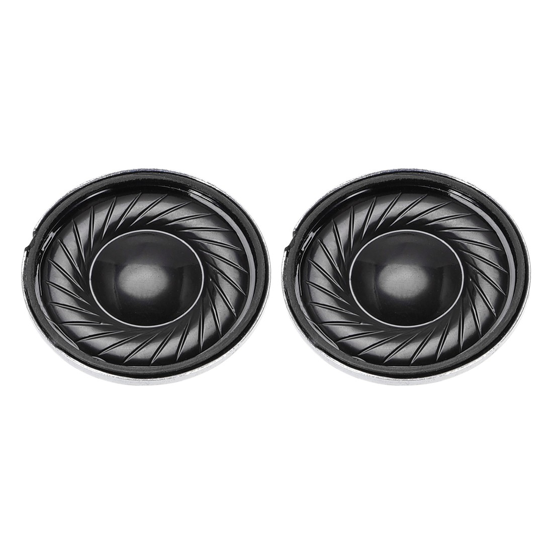 2Pcs Round Internal Magnet Speaker Loudspeaker 8 Ohm 2W 23mm Dia Steel Shell