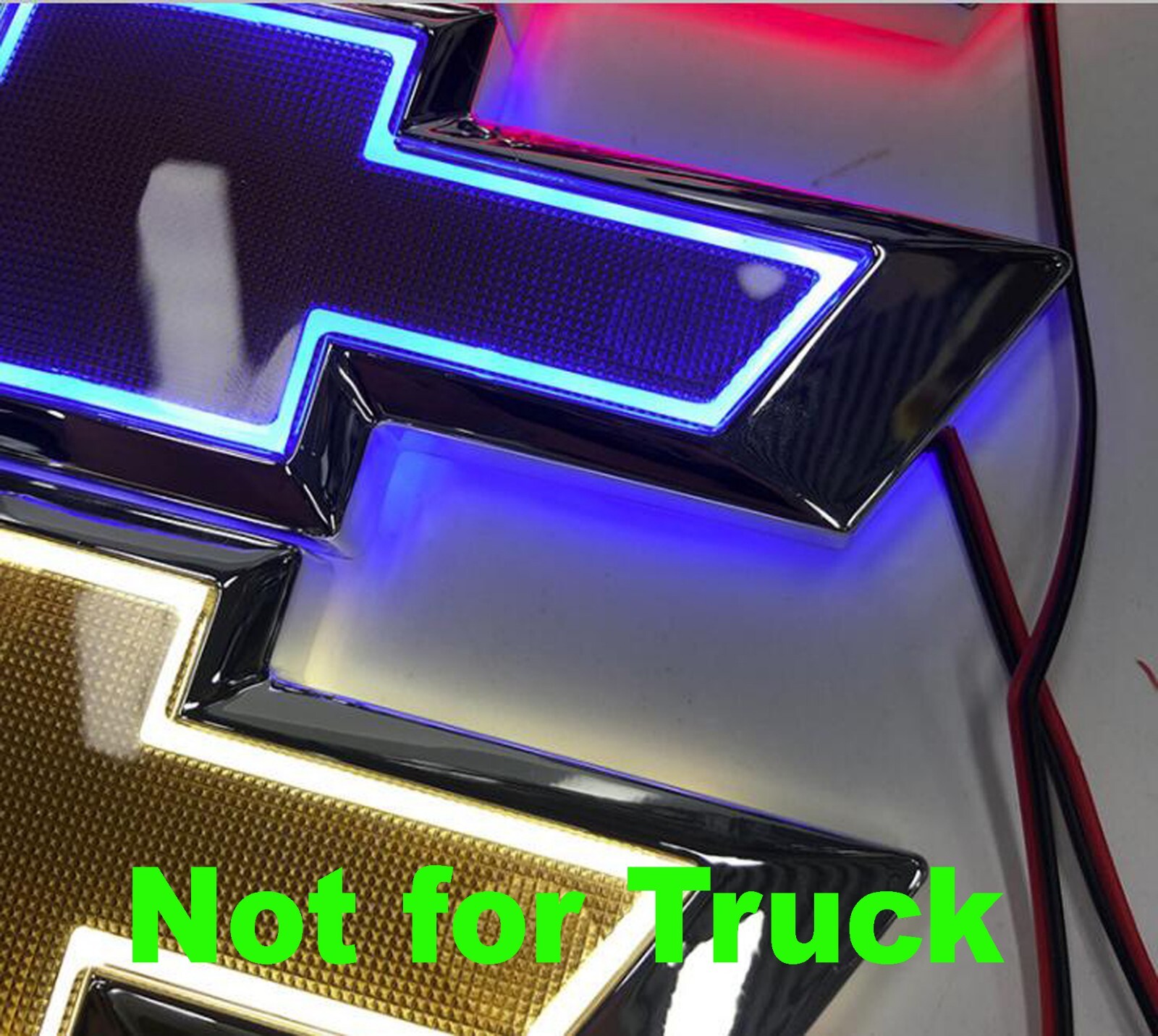 5D LED Chevrolet Car Emblem 'NO TRUCK' Trunk Tail Logo Light Badge Compatible