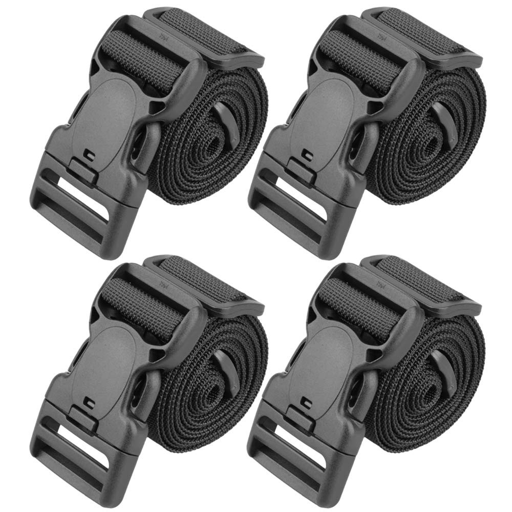 58" × 1.5" Utility Straps with Buckle Adjustable, 4-Pack (58-inches)