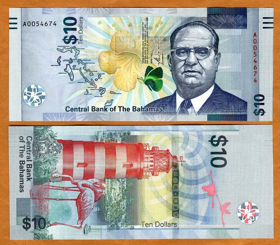 Bahamas, 10 dollars, 2022, P-New, UNC Redesigned