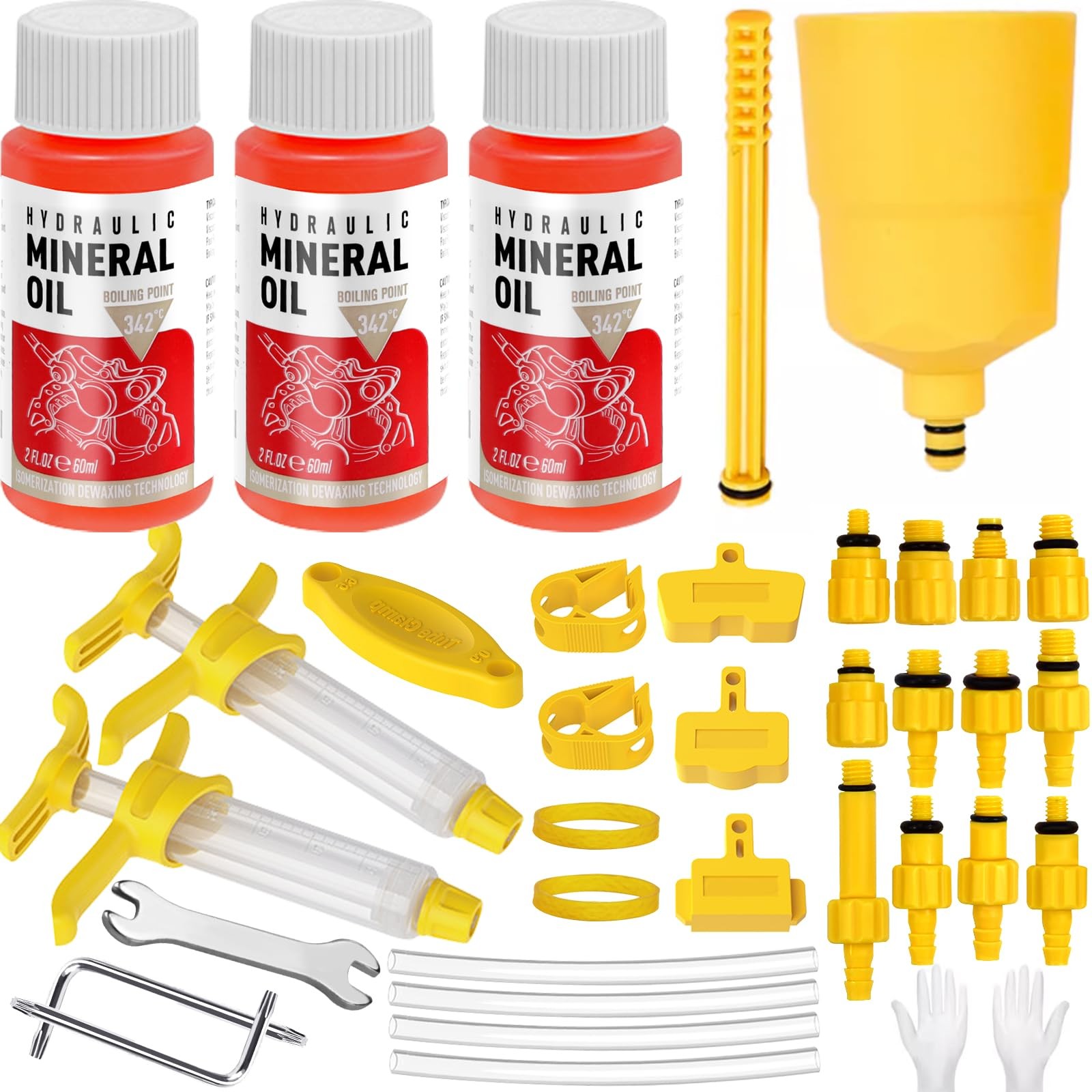 Pmbqifay Brake Bleed Kit for Shimano,TEKTRO, TRP Hydraulic moderate, clear