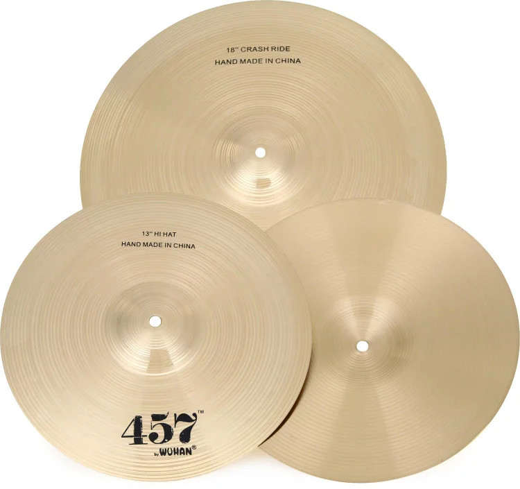 Wuhan 457 Cymbal Set - 13/18 inch