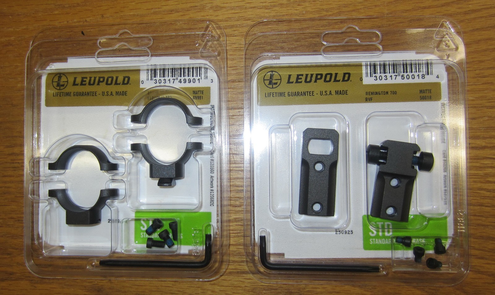 Leupold Standard (STD)  Base & Rings fgor  Remington 700 Rev Front Matte