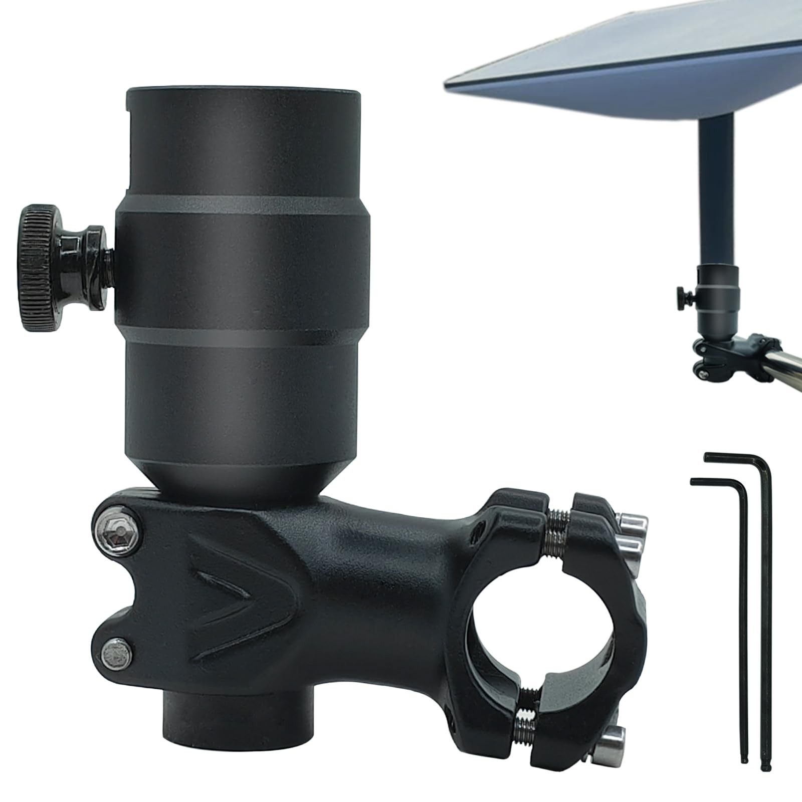 Starlink RV Mount with Pipe Adapter for 0.8-1.1 inches pole, Black