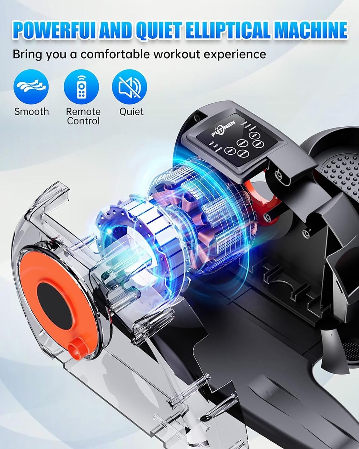 Silent Under Desk Elliptical Machine for Office Use Lightweight and Easy to Move