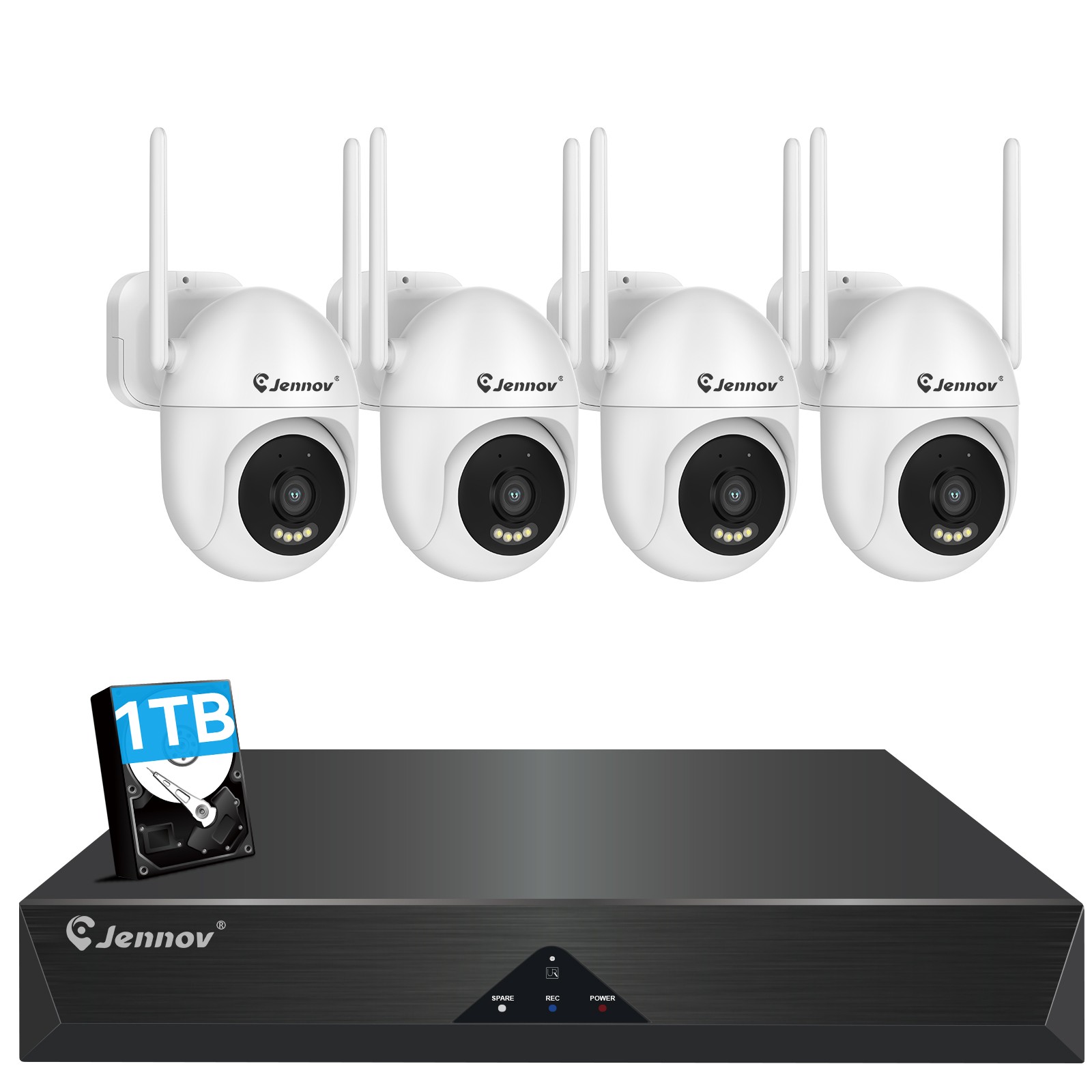 5MP 10CH NVR Outdoor Wireless Security Camera System WIFI IP66 Two Way Audio