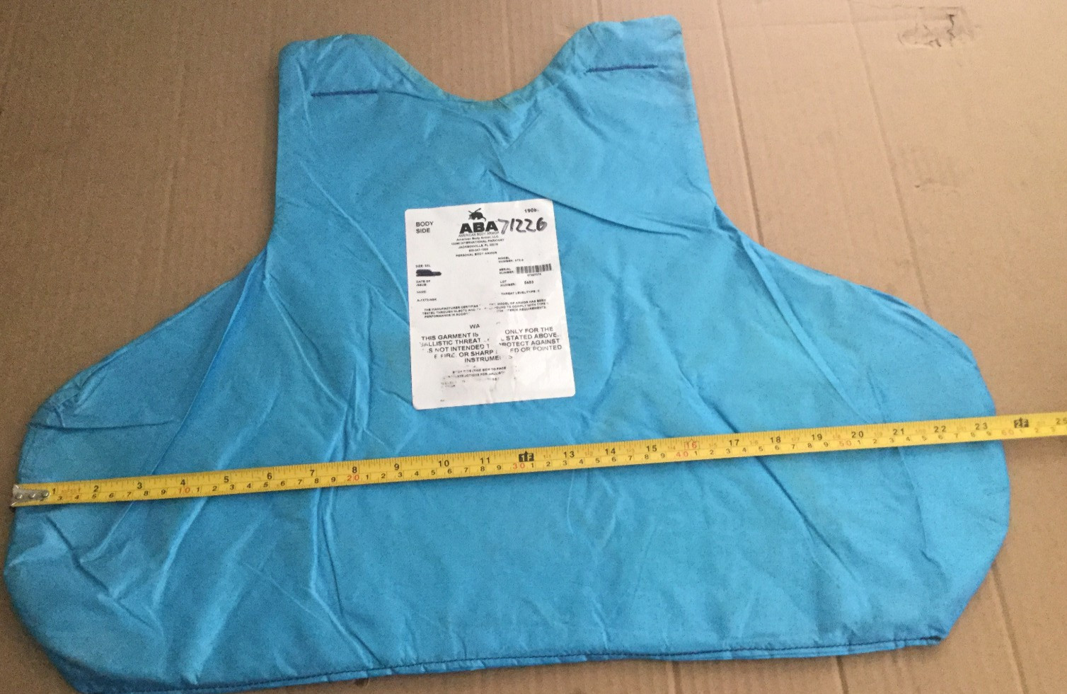 bullet proof  lvl II body armor ballistic armor in fair to good XXL 53234