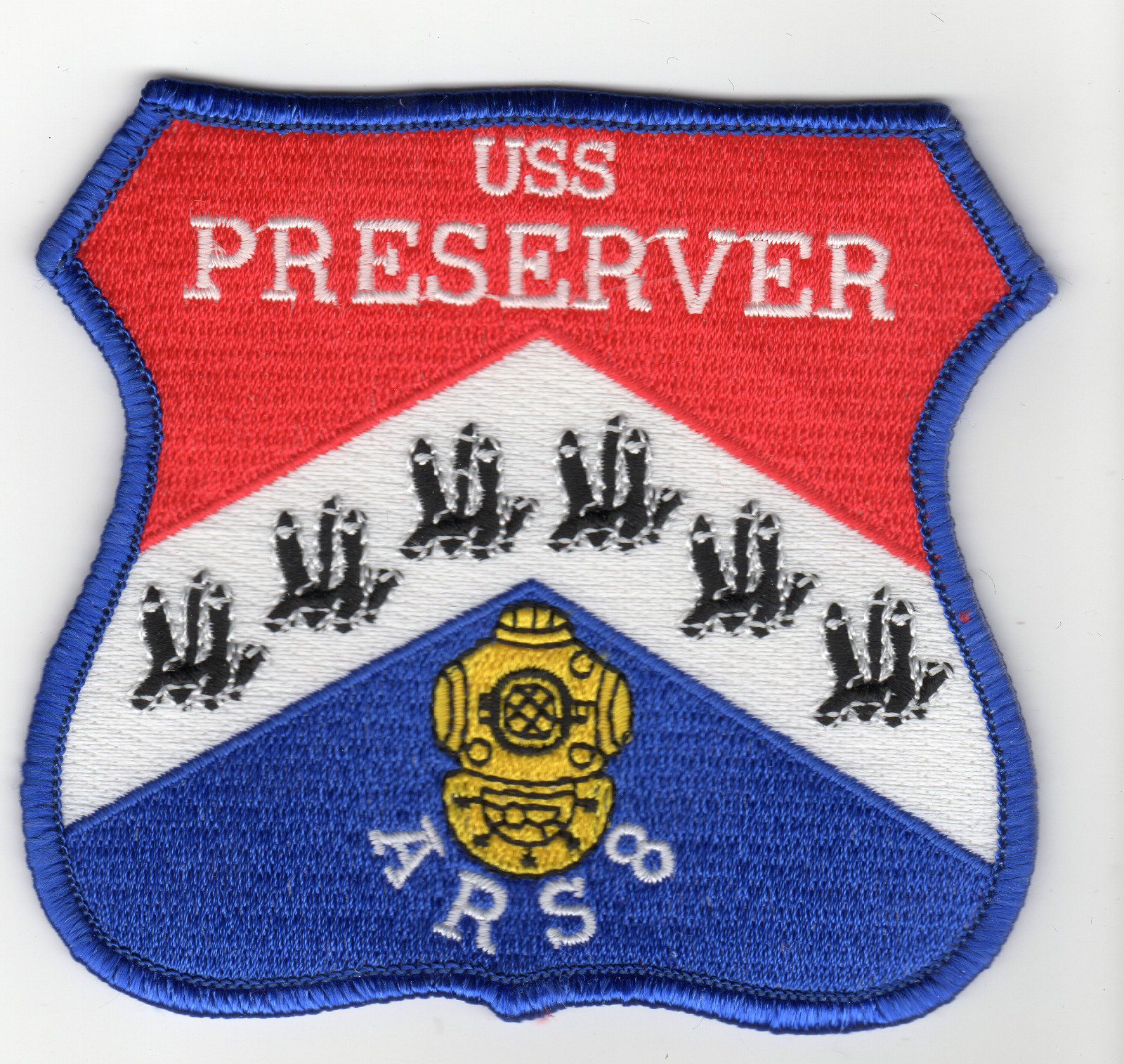USS Preserver ARS-8 Salvage Ship - 4 inch FE BC Patch Cat No C6398