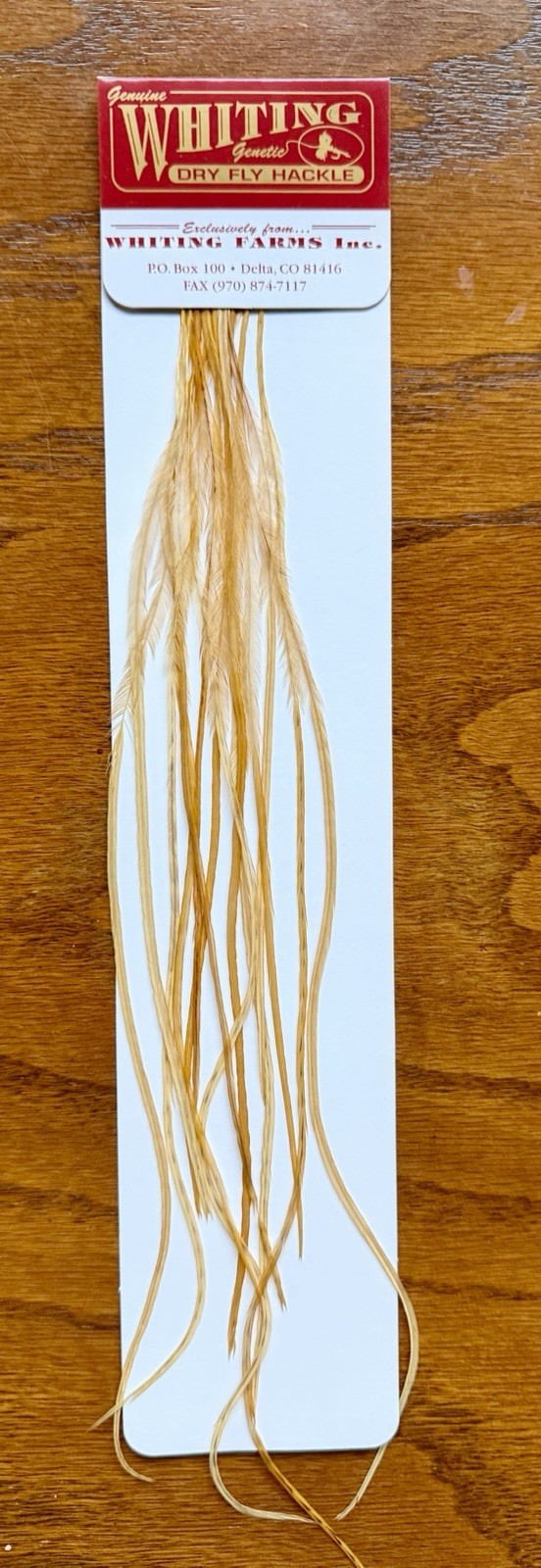 Whiting Dry Fly Hackle 100’s Size 18 Medium Ginger 502-SH-E-L