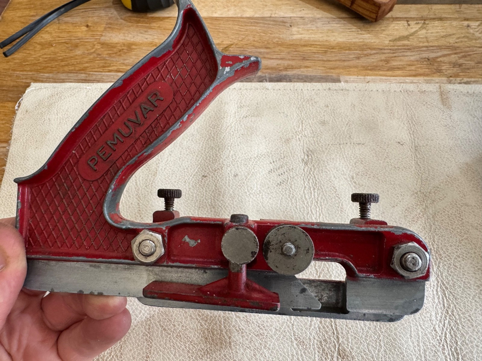 Vintage PEMUVAR Aluminium Plough Plane 6” (no cutters)