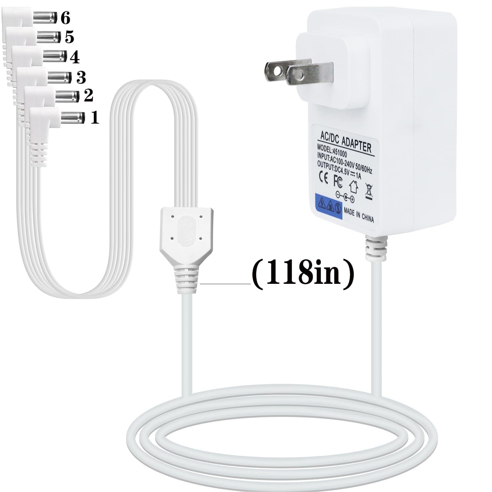 MSZLZTD AC/DC 4.5V Power Adapter Compatible with Lemax Lighted White