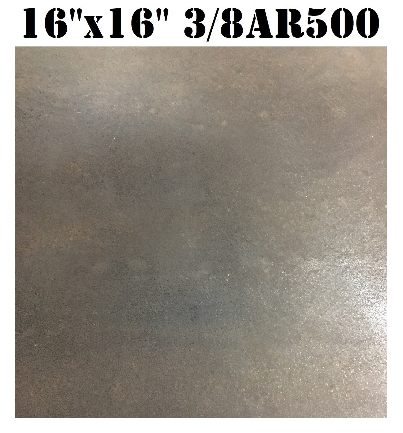 16in x 16in. - 3/8in thk. AR500 Steel Plate Shooting Targets 1 pc. Metal Target