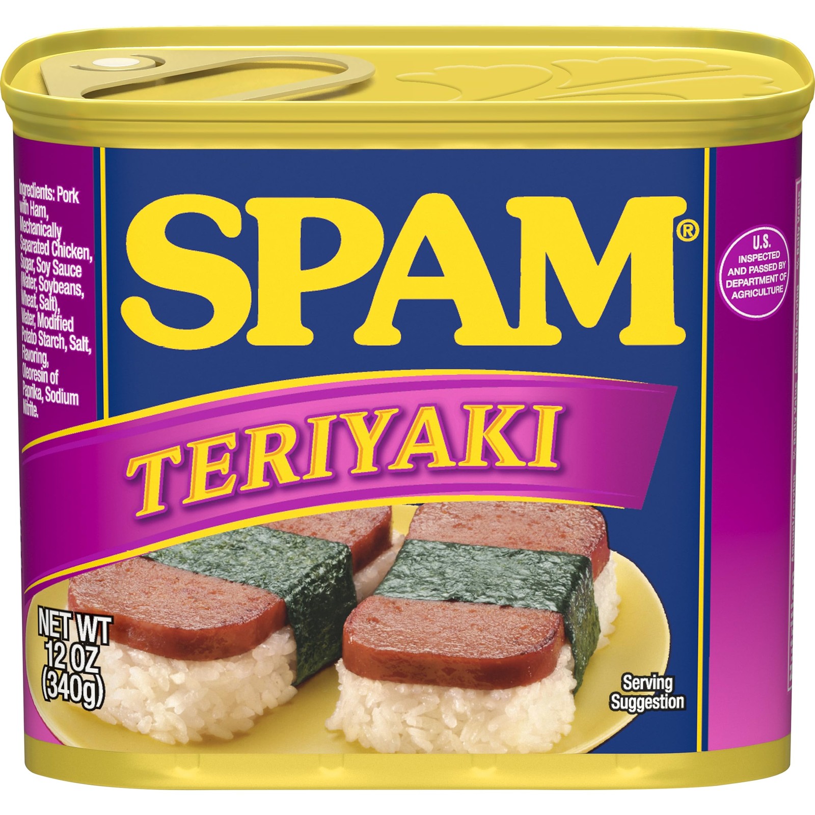SPAM Teriyaki Canned Luncheon Meat 12 Ounce Pack of 12 Fully Cooked Pork