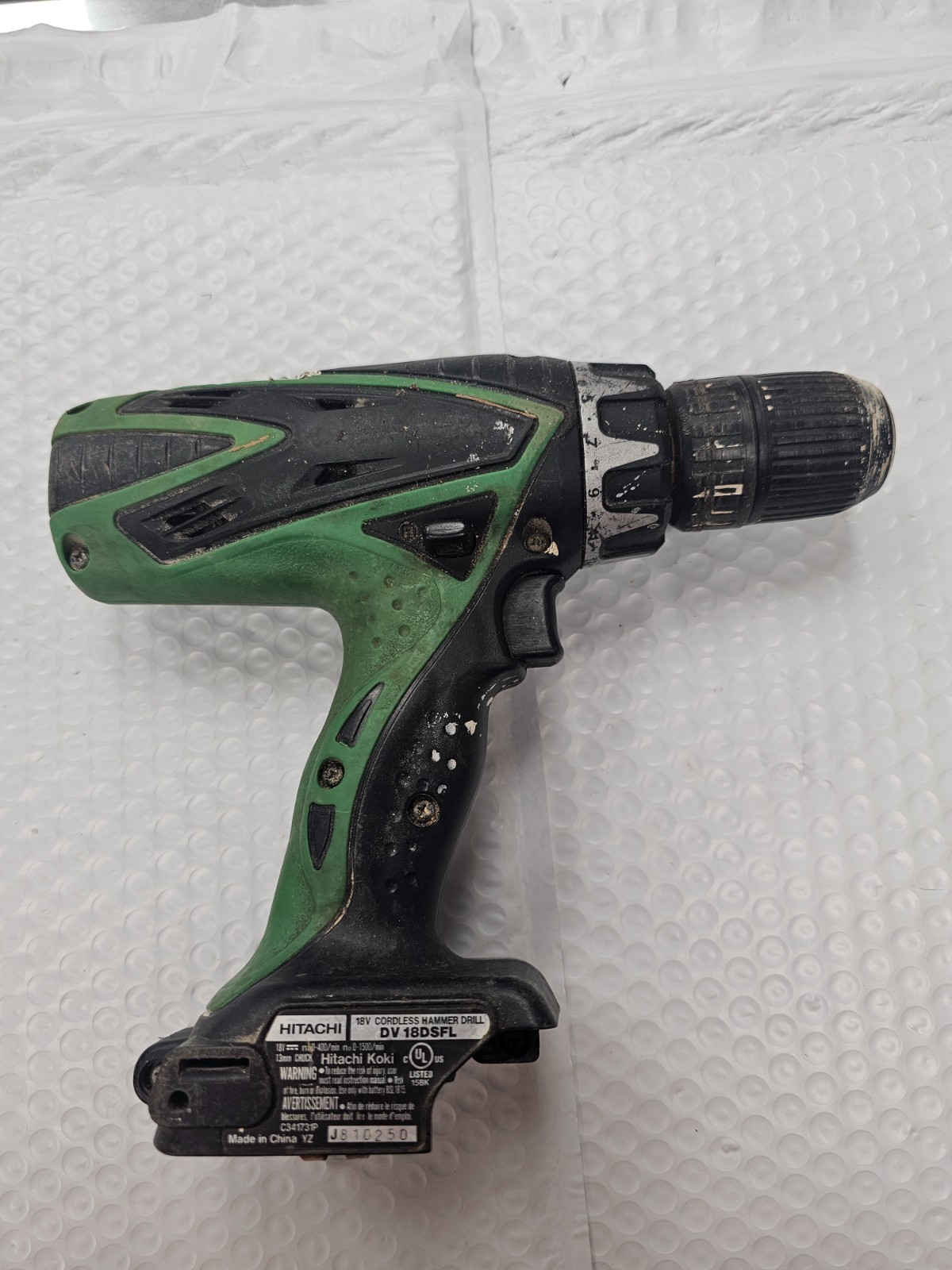 Hitachi DV18DSFL 18V Cordless Hammer Drill TOOL ONLY