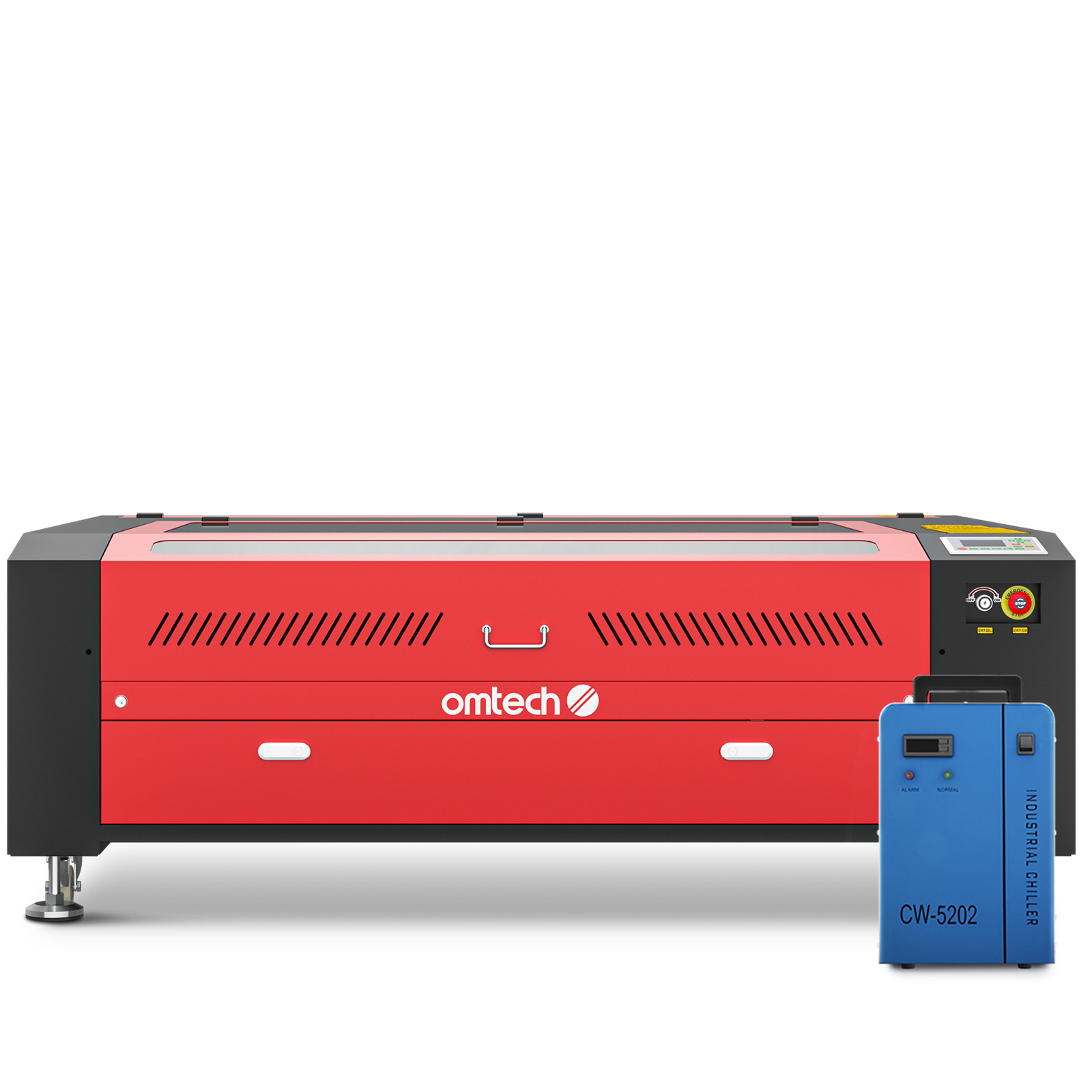 OMTech 35x50 130W CO2 laser Engraver Cutter Autofocus with CW-5202 Water Chiller