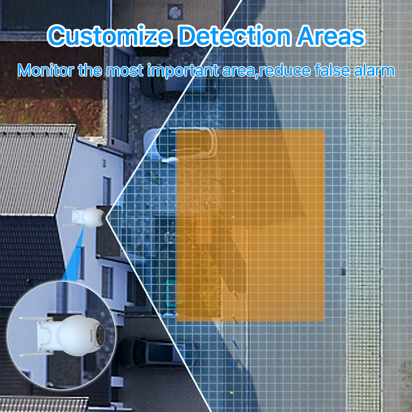 Solar Battery Powered Security Camera WiFi6 Wireless Sys PTZ 3MP Outdoor 2PACK