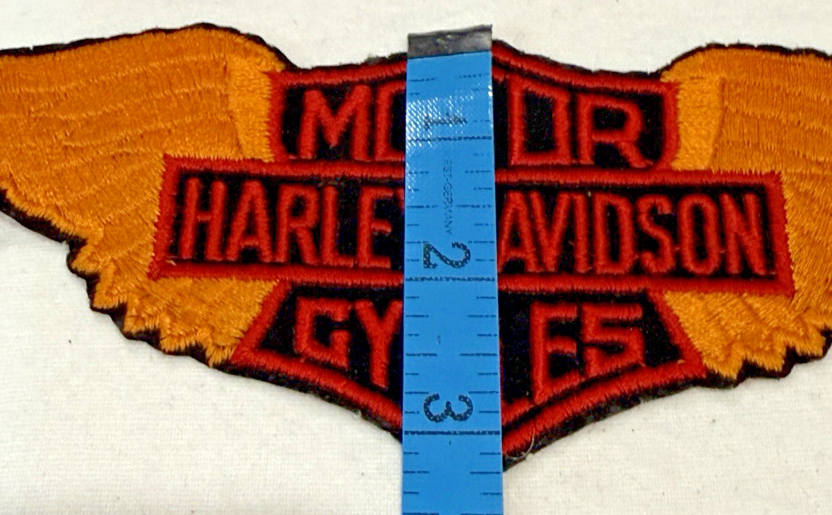 Harley Davidson Motorcycles Orange Wings 12" long Back Jacket Vest Patch HD