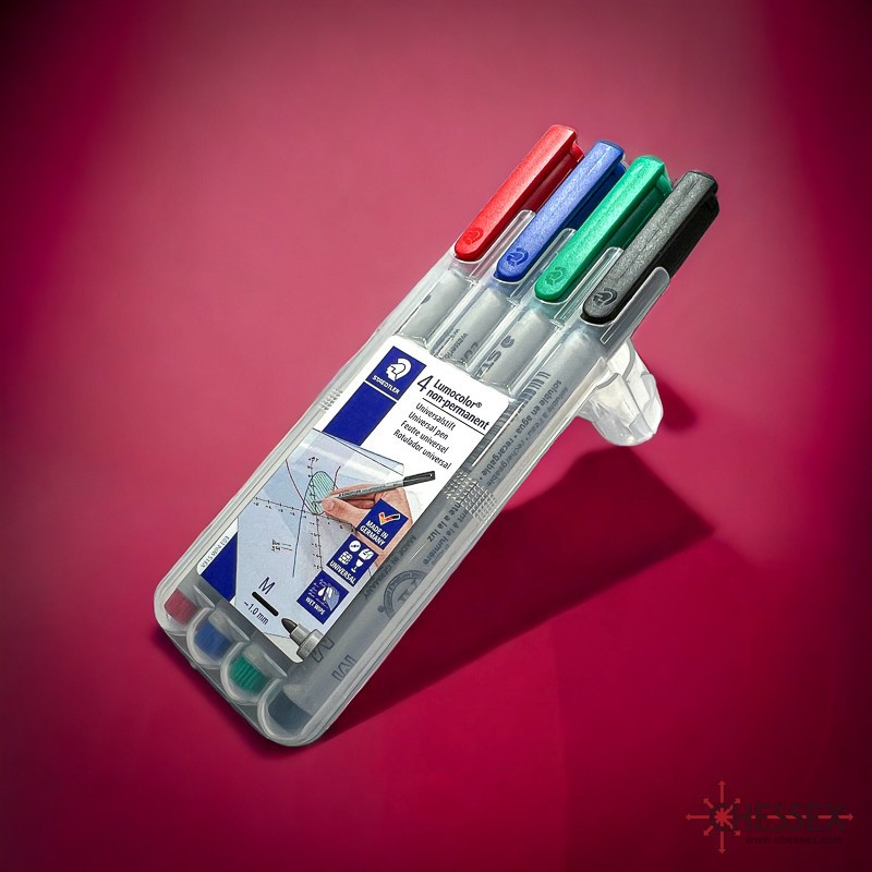Chessex 3154 Water Soluble Markers 4 Medium Point Red Blue Green Black