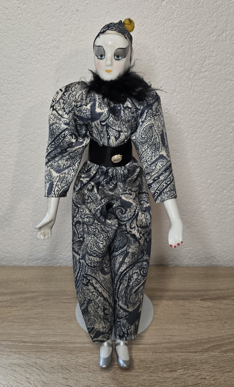 Artist doll porcelain doll Pierrot doll 38 cm collector rarity Vintage