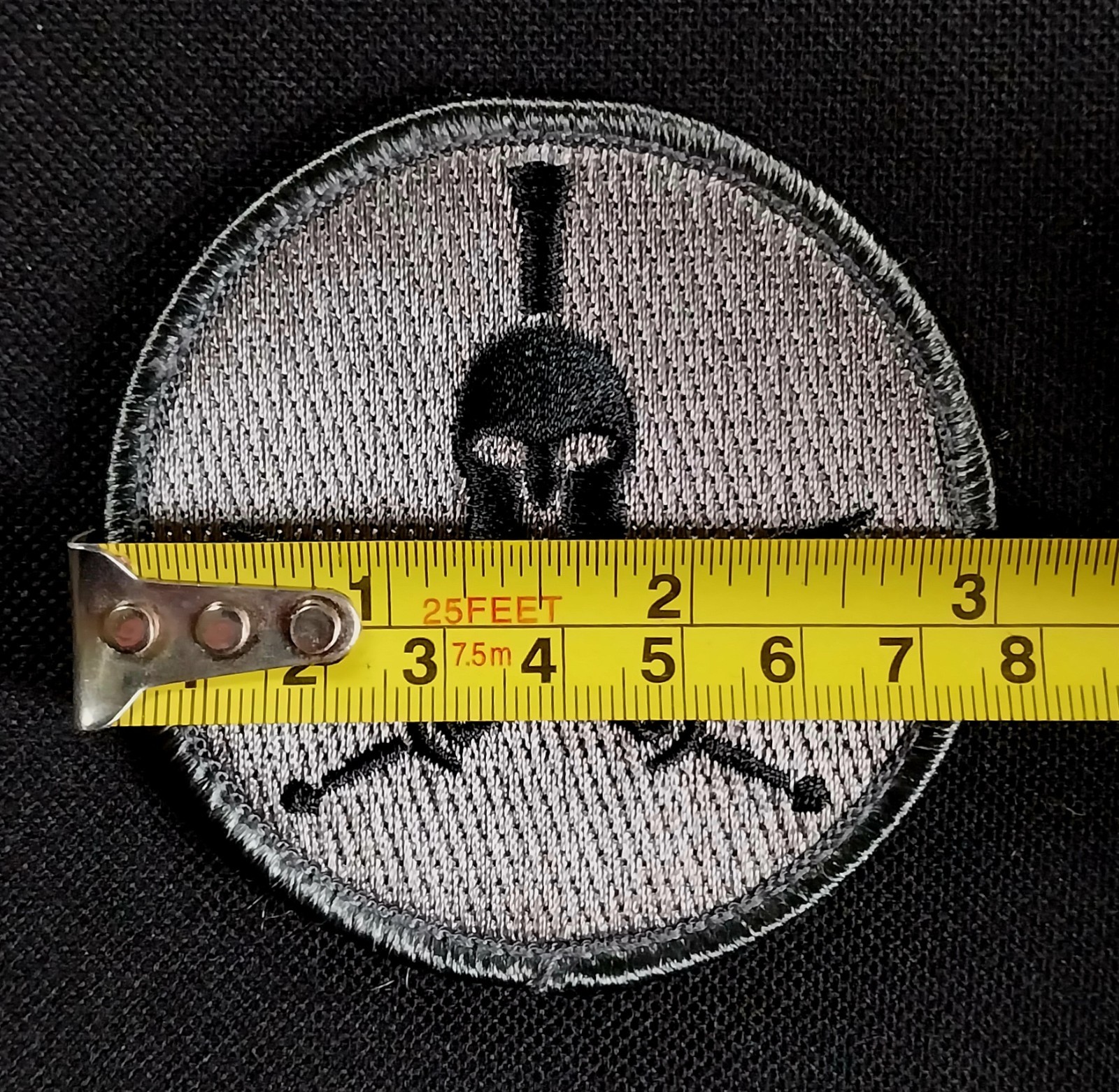 MSM ~ SPARTAN CROSS SWORDS ~ Embroidered HOOK Back Morale Combat PATCH ACU DARK