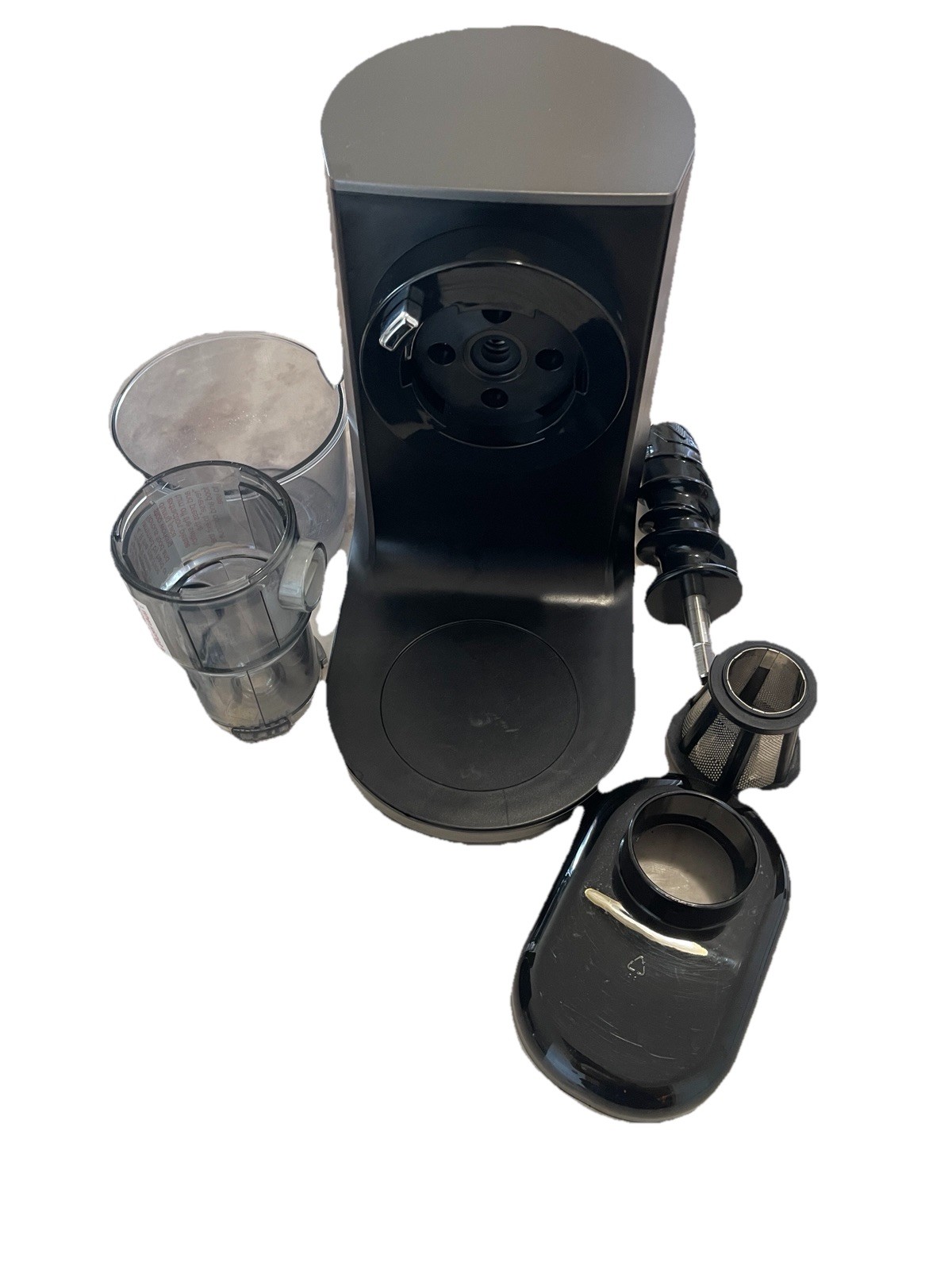 Aicook Electric Masticating Juicer Black Silver Reverse Function Brushed 6 Parts