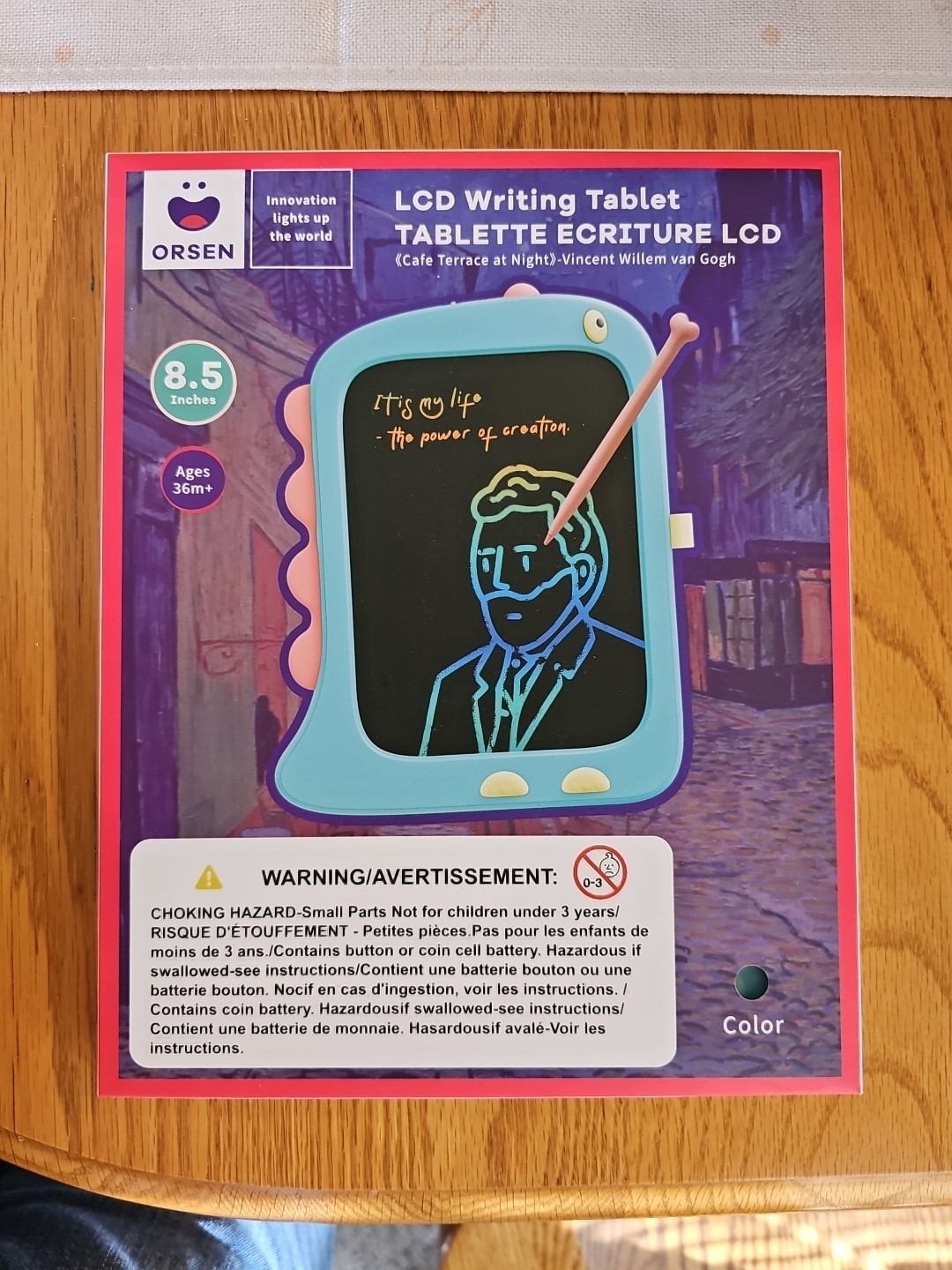 LCD Writing Tablet 8.5" For Ages 3 1/2 Years New Sealed In Box