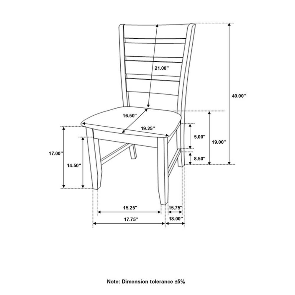 Dalila Wood Dining Side Chair Dark Grey