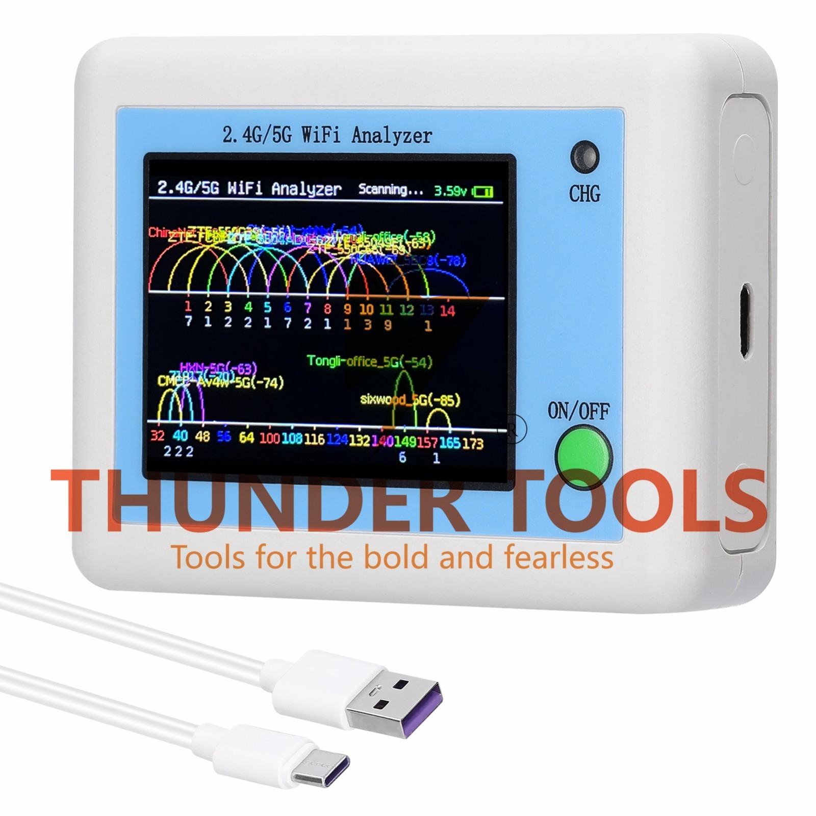 Thunder Tools WIFI Signal Scanner 2.4G/5G WIFI Signal Usage Analyzer