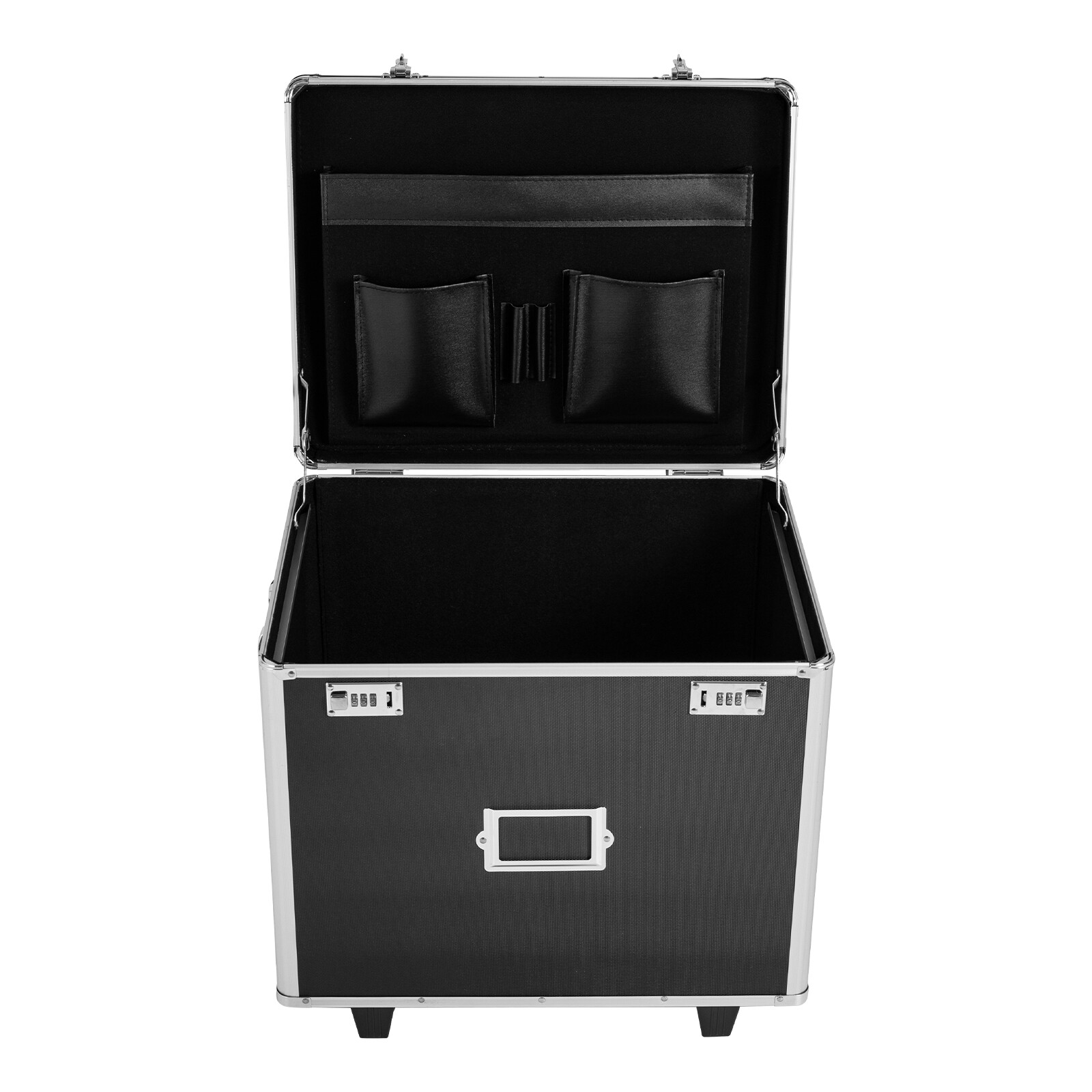 Aluminum Alloy File Lock Box, Hand pull File Case Locking Mobile Business Box