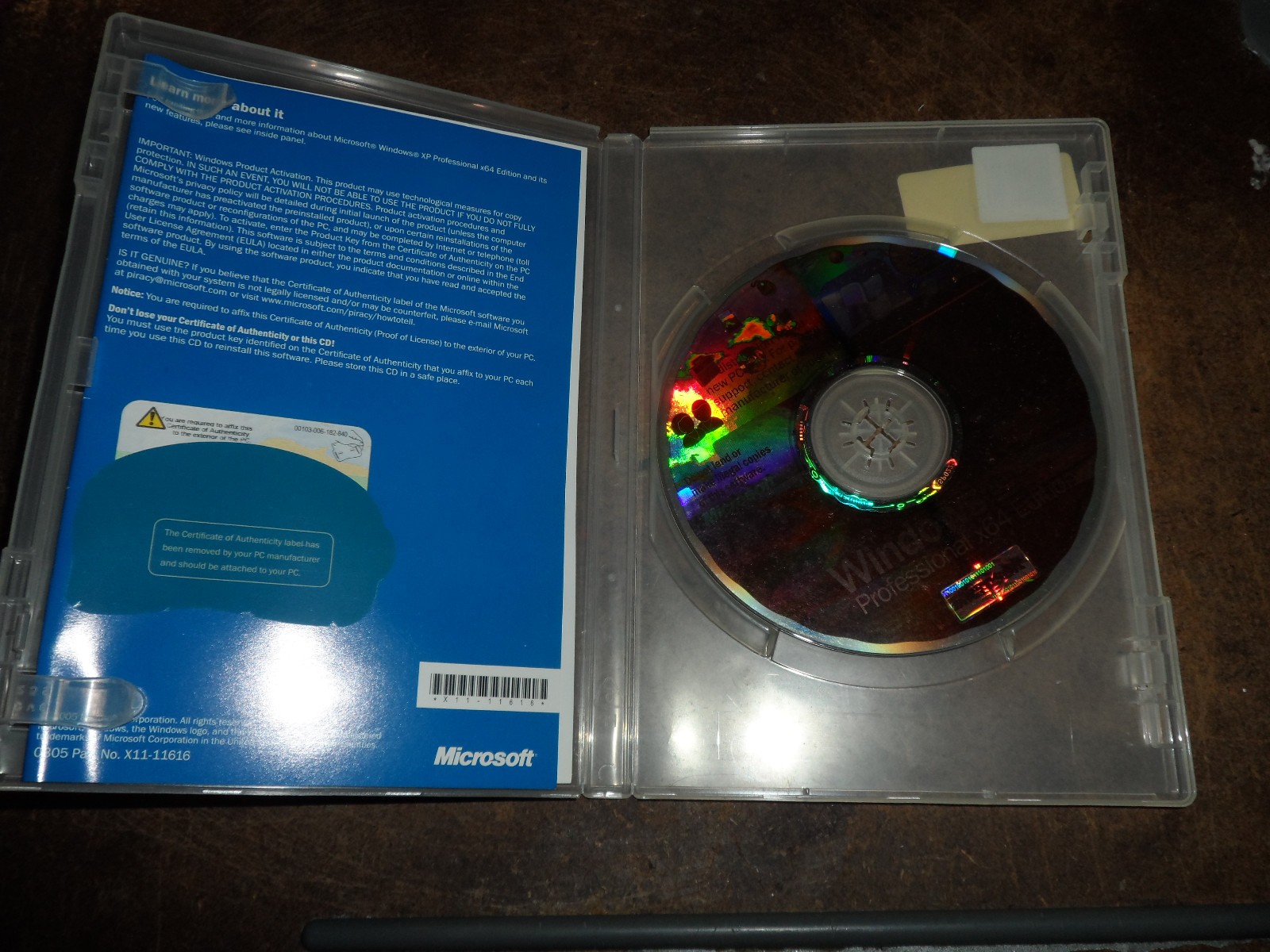 Microsoft Windows XP Professional x64 Edition (NO COA) #2