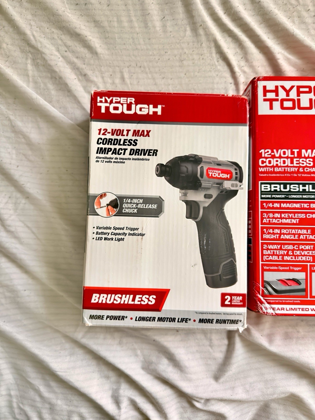 Hyper Tough 12V Max Brushless 4-in-1 Multi Head Drill & Impact Driver Combo⁠
