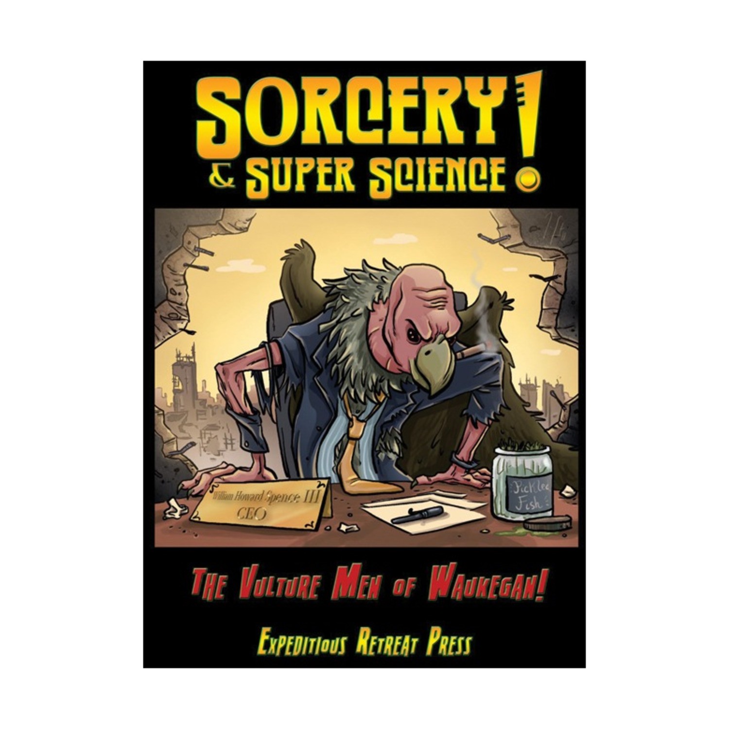 Expeditious Retreat Sci-Fi RPG Vulture Men of Waukegan! VG+
