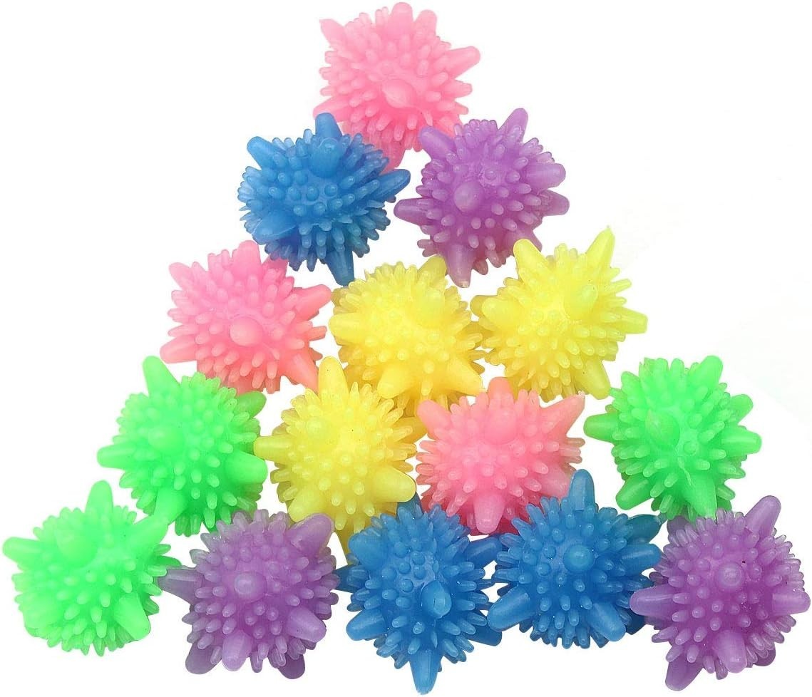 Brightly Colored Reusable Laundry Balls - Efficient 15 Pack for Machine Wash